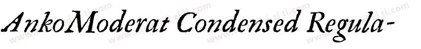 AnkoModerat Condensed Regula字体转换